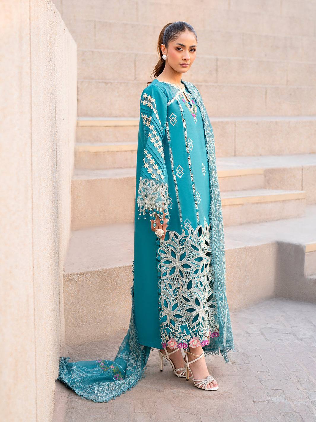 Parishay | Dil e Raqsam Festive Eid Lawn | DR-03 by Maria Faisal - Registered Vendor of : Parishay - type : Ladies Clothes - 100% original wedding dresses