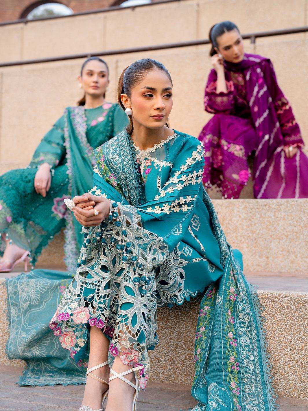 Parishay | Dil e Raqsam Festive Eid Lawn | DR-03 by Maria Faisal - Registered Vendor of : Parishay - type : Ladies Clothes - 100% original wedding dresses