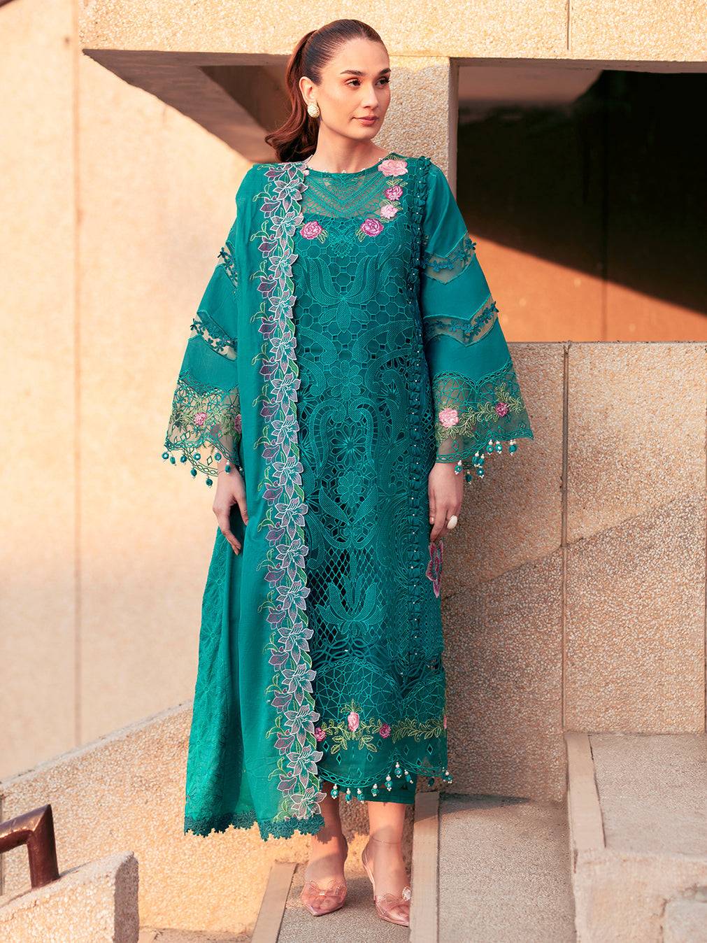 Parishay | Dil e Raqsam Festive Eid Lawn | DR-09 by Maria Faisal - Registered Vendor of : Parishay - type : Ladies Clothes - 100% original wedding dresses