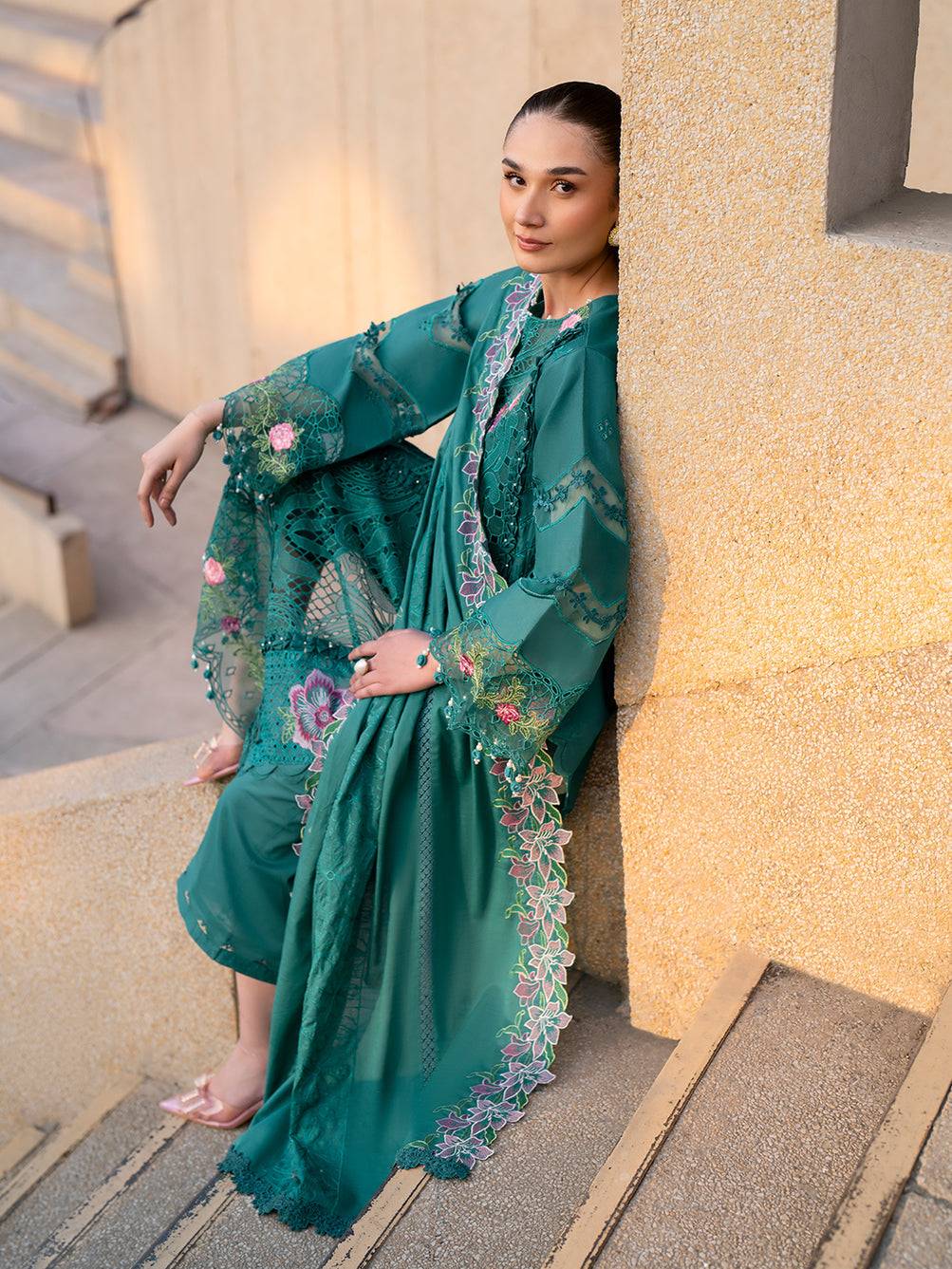 Parishay | Dil e Raqsam Festive Eid Lawn | DR-09 by Maria Faisal - Registered Vendor of : Parishay - type : Ladies Clothes - 100% original wedding dresses