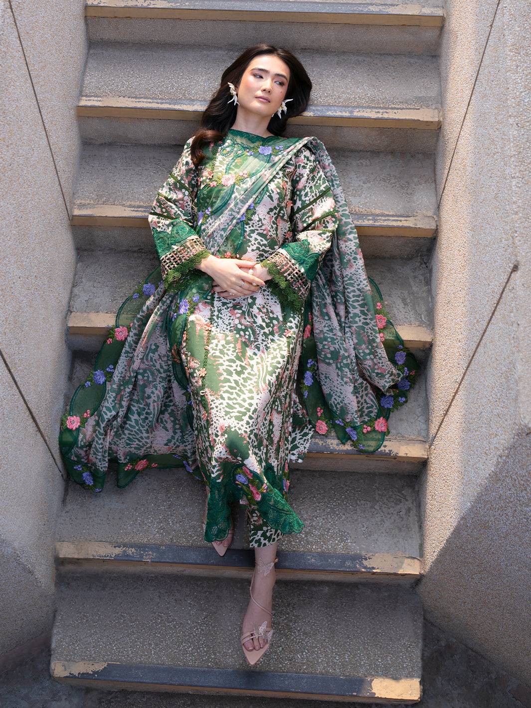 Parishay | Dil e Raqsam Festive Eid Lawn | DR-13 by Maria Faisal - Registered Vendor of : Parishay - type : Ladies Clothes - 100% original wedding dresses