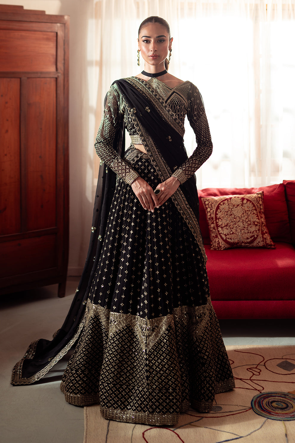 Neeshay | Dastaan Luxury Chiffon | Sunehri - Wedding Dress - Maria Faisal
