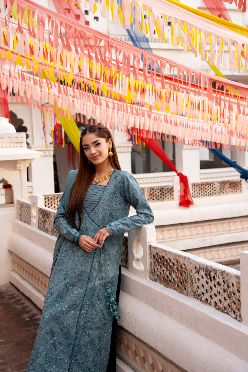 Florent | Basant Chikankari | FBC - 6B - Luxury Dress - available at Maria Faisal in UK and USA.