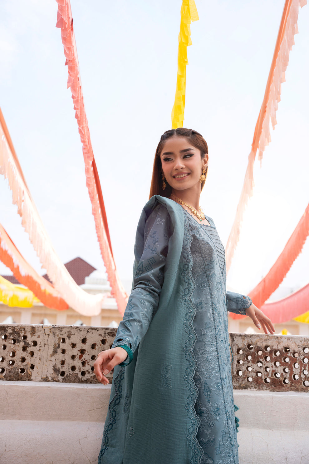 Florent | Basant Chikankari | FBC - 6B - Luxury Dress - available at Maria Faisal in UK and USA.