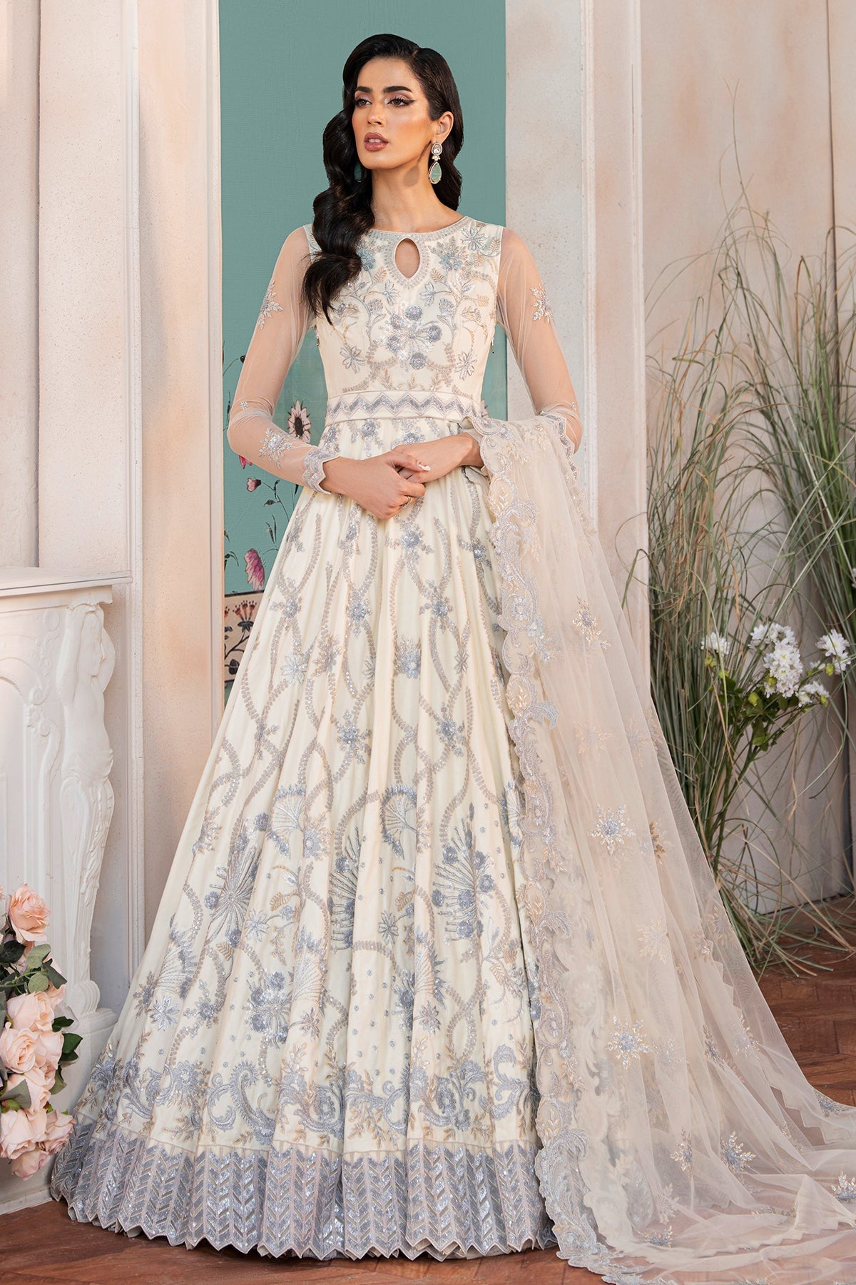 Inara | Aurelia Wedding Collection | Aqua - Ladies Clothes - Maria Faisal