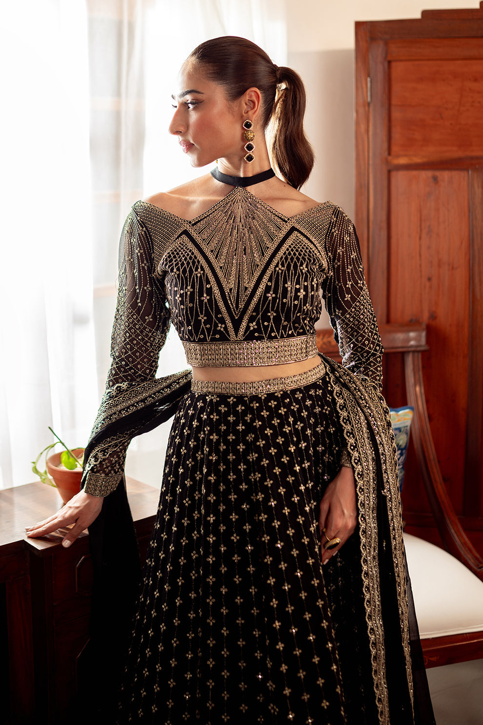 Neeshay | Dastaan Luxury Chiffon | Sunehri - Wedding Dress - Maria Faisal
