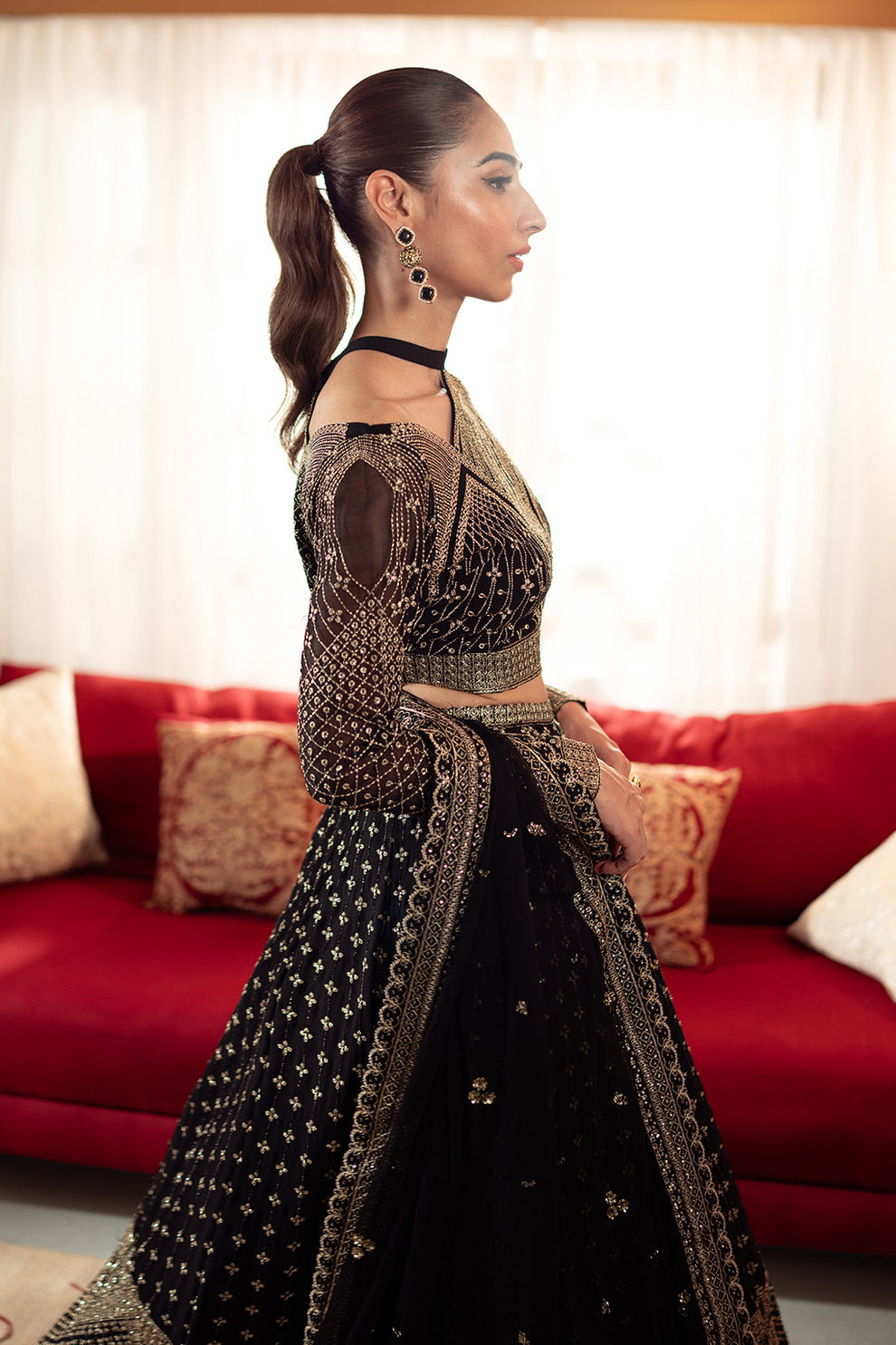 Neeshay | Dastaan Luxury Chiffon | Sunehri - Wedding Dress - Maria Faisal