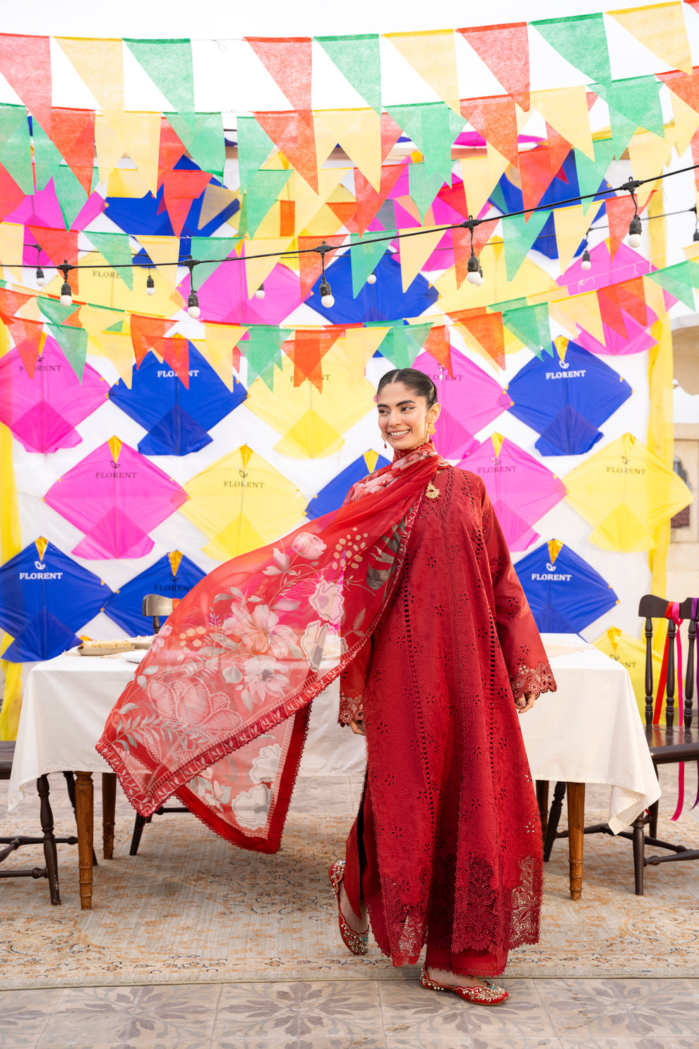 Florent | Basant Chikankari | FBC - 7A - Luxury Dress - available at Maria Faisal in UK and USA.