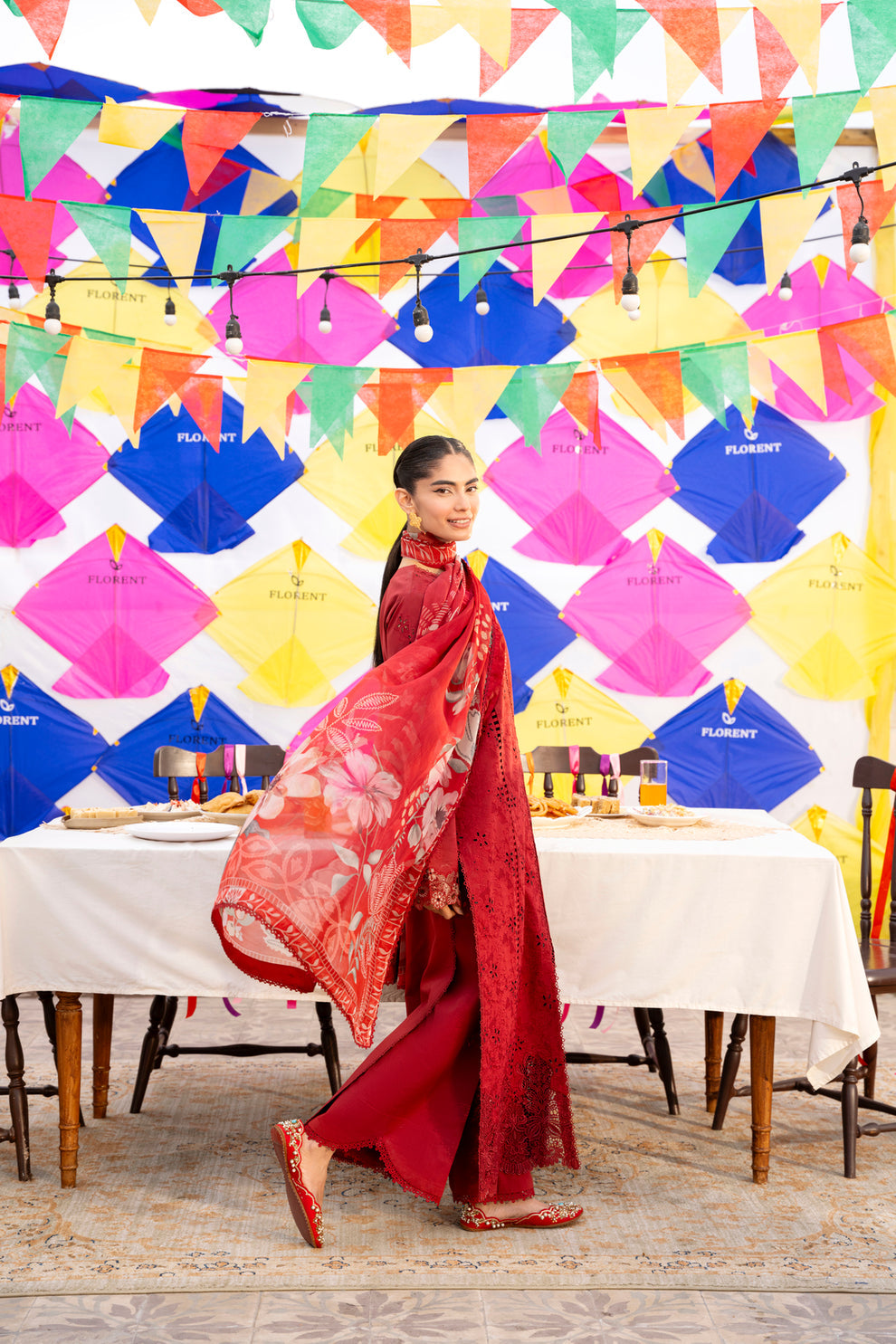 Florent | Basant Chikankari | FBC - 7A - Luxury Dress - available at Maria Faisal in UK and USA.