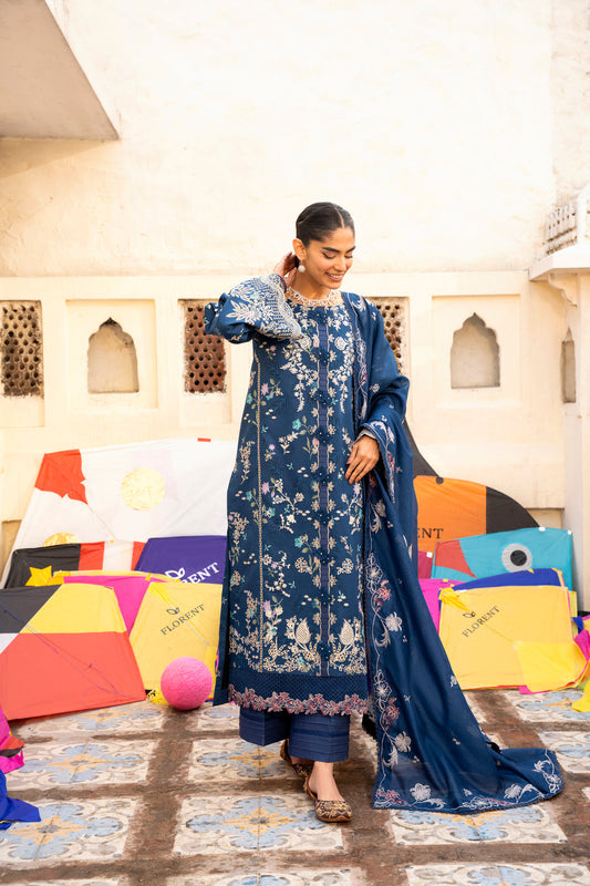 Florent | Basant Chikankari | FBC - 8B - Luxury Dress - available at Maria Faisal in UK and USA.