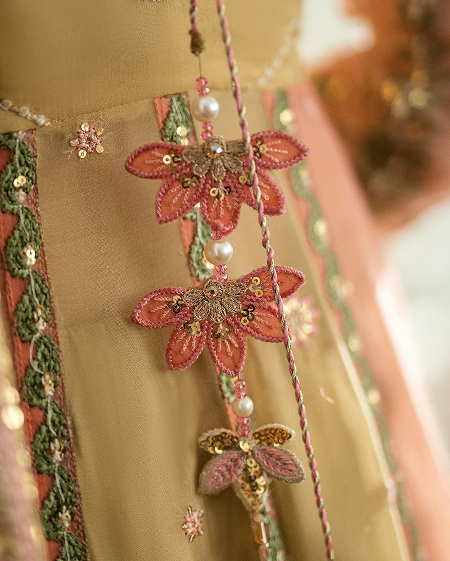 Mushq | Sham Shandaar Festive | Sur Sunehri - Casual Dress - available at Maria Faisal in UK and USA.