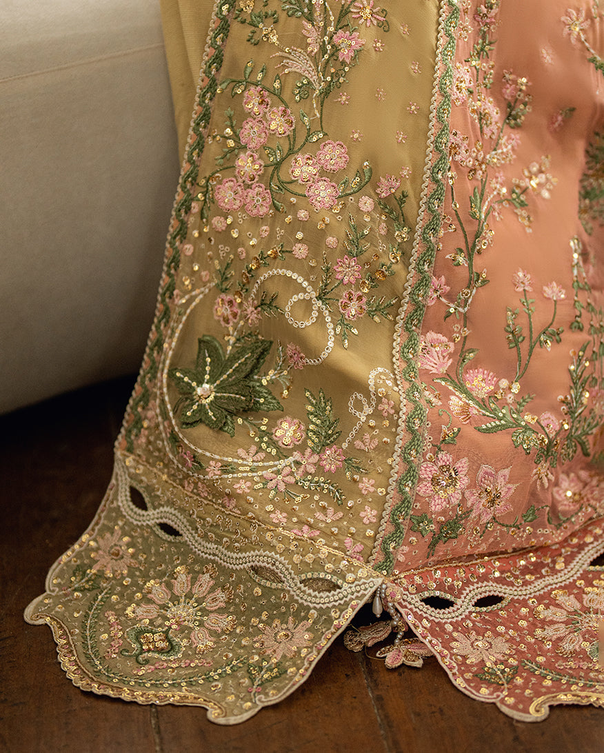 Mushq | Sham Shandaar Festive | Sur Sunehri - Casual Dress - available at Maria Faisal in UK and USA.