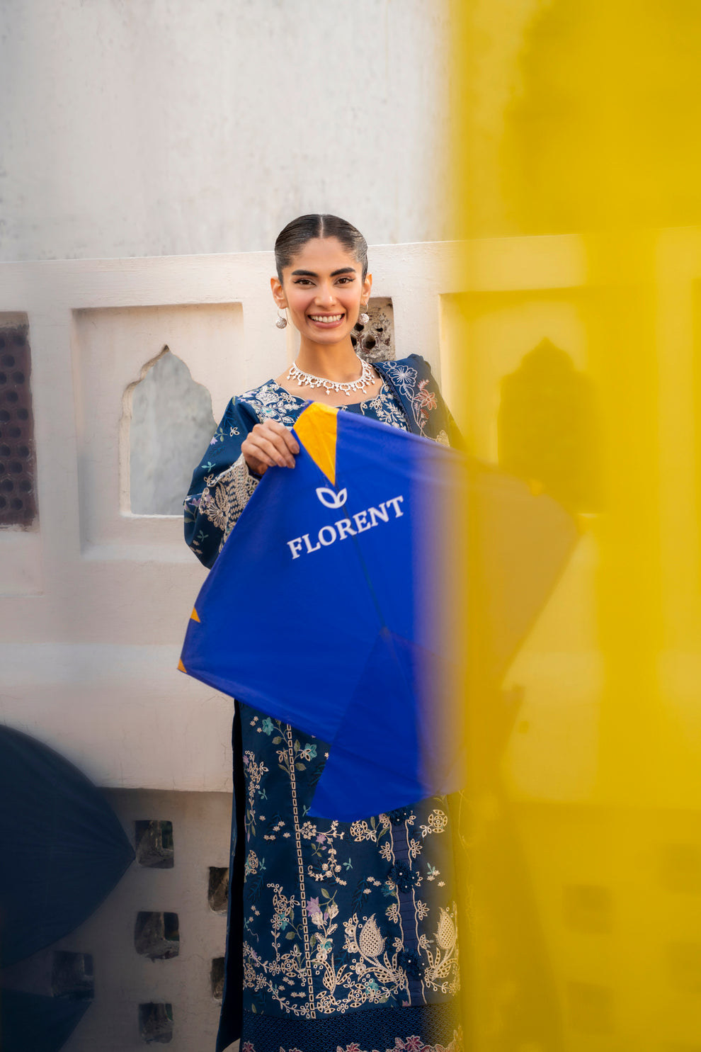 Florent | Basant Chikankari | FBC - 8B - Luxury Dress - available at Maria Faisal in UK and USA.