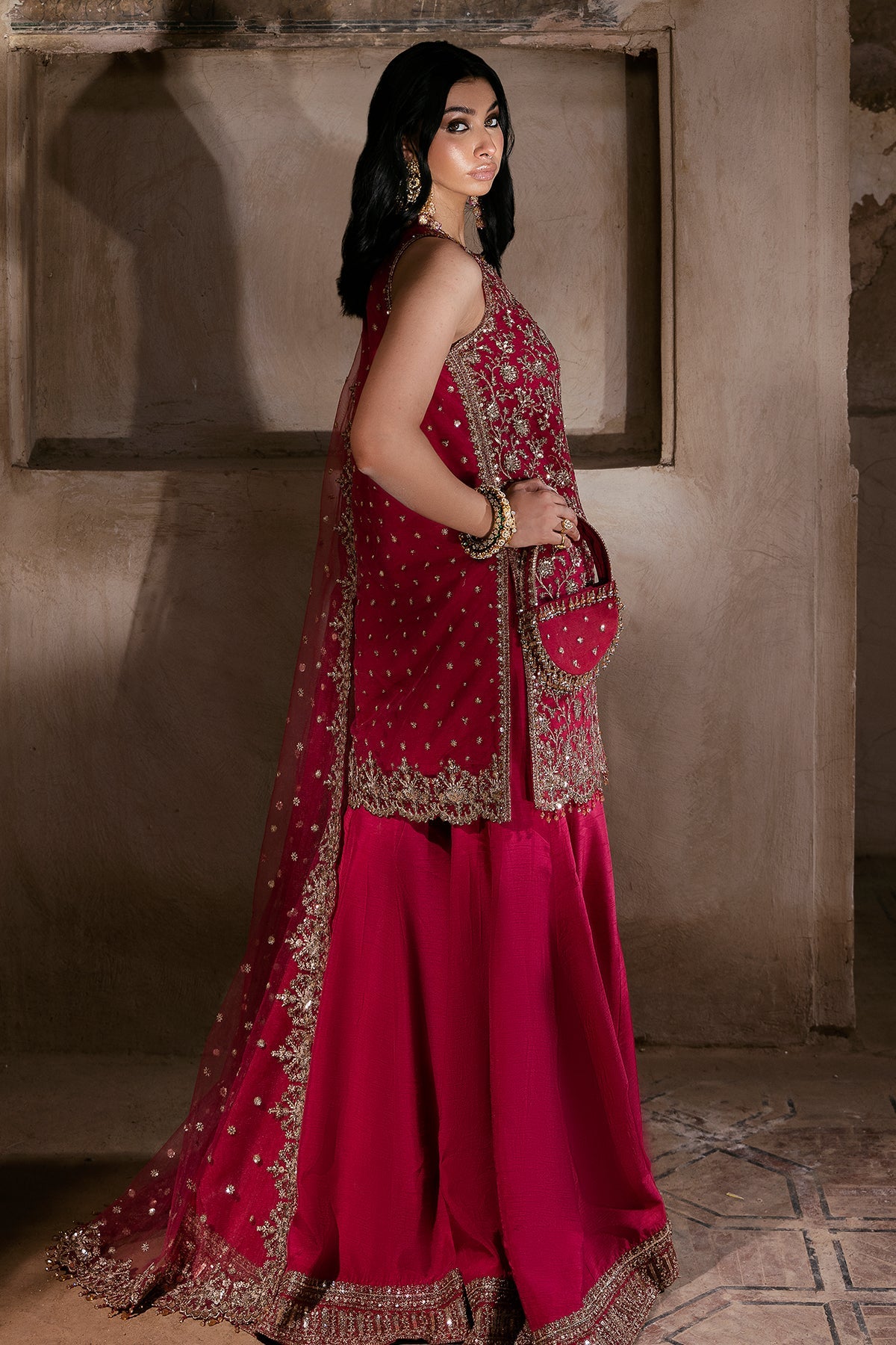 Mina Kashif | Virsa Wedding Formals | Raha - Wedding Dress - available at Maria Faisal in UK and USA.