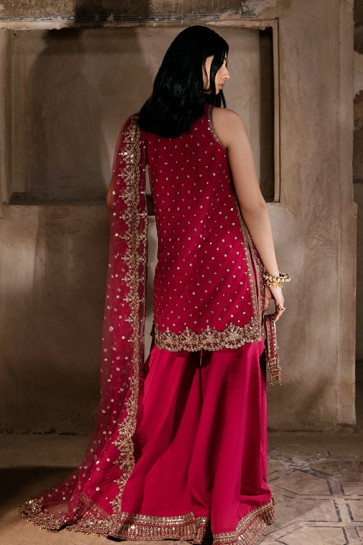 Mina Kashif | Virsa Wedding Formals | Raha - Wedding Dress - available at Maria Faisal in UK and USA.