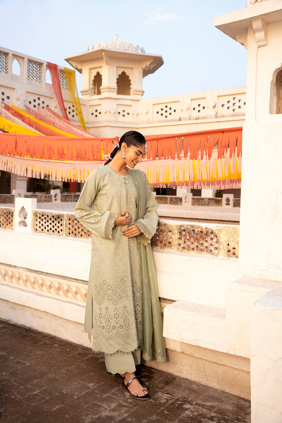 Florent | Basant Chikankari | FBC - 3A - Luxury Dress - available at Maria Faisal in UK and USA.