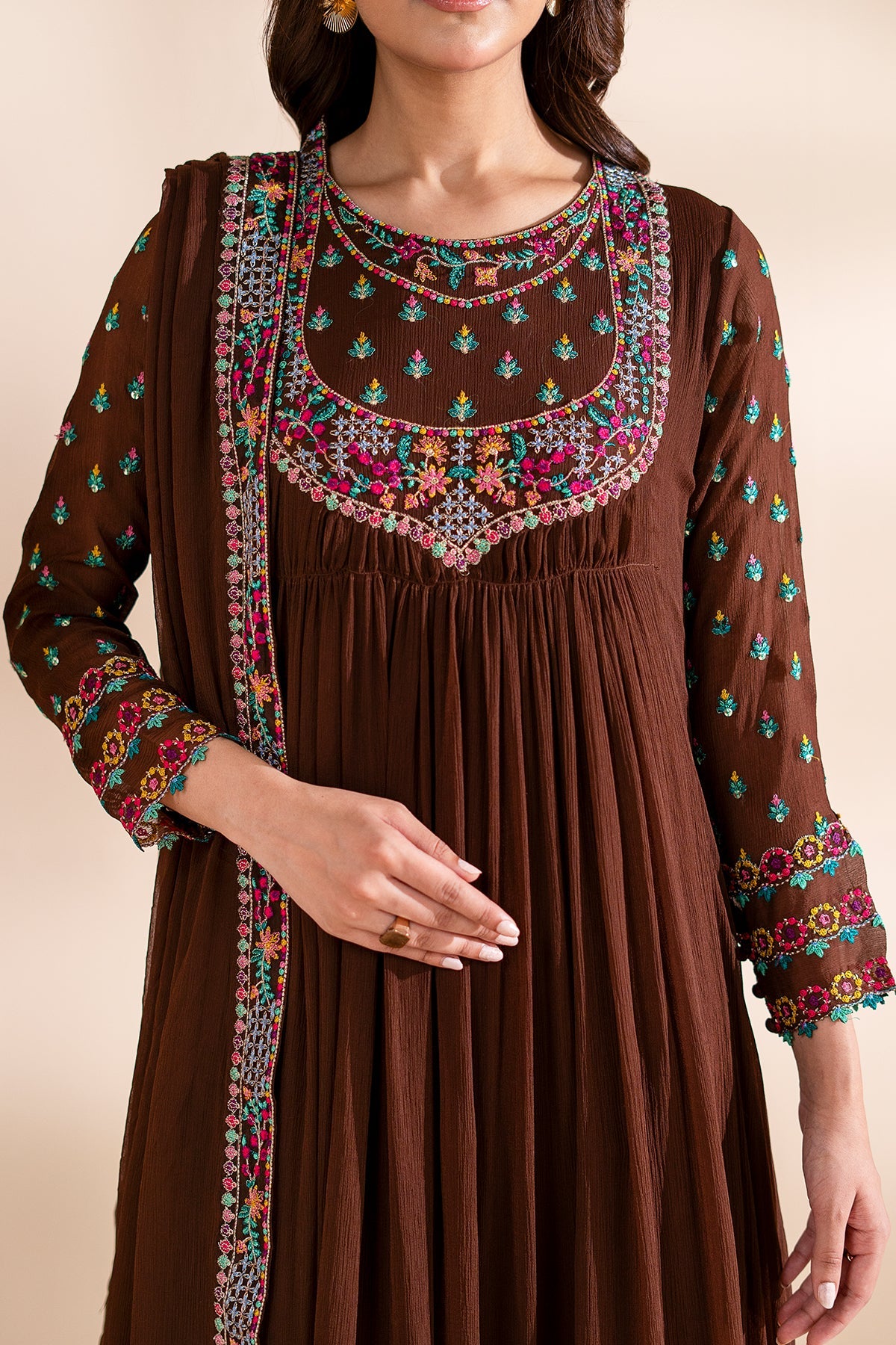 Charizma | Festive Pret | 3-PC Embroidered CMA-6-318 - Formal Dress - available at Maria Faisal in UK and USA.