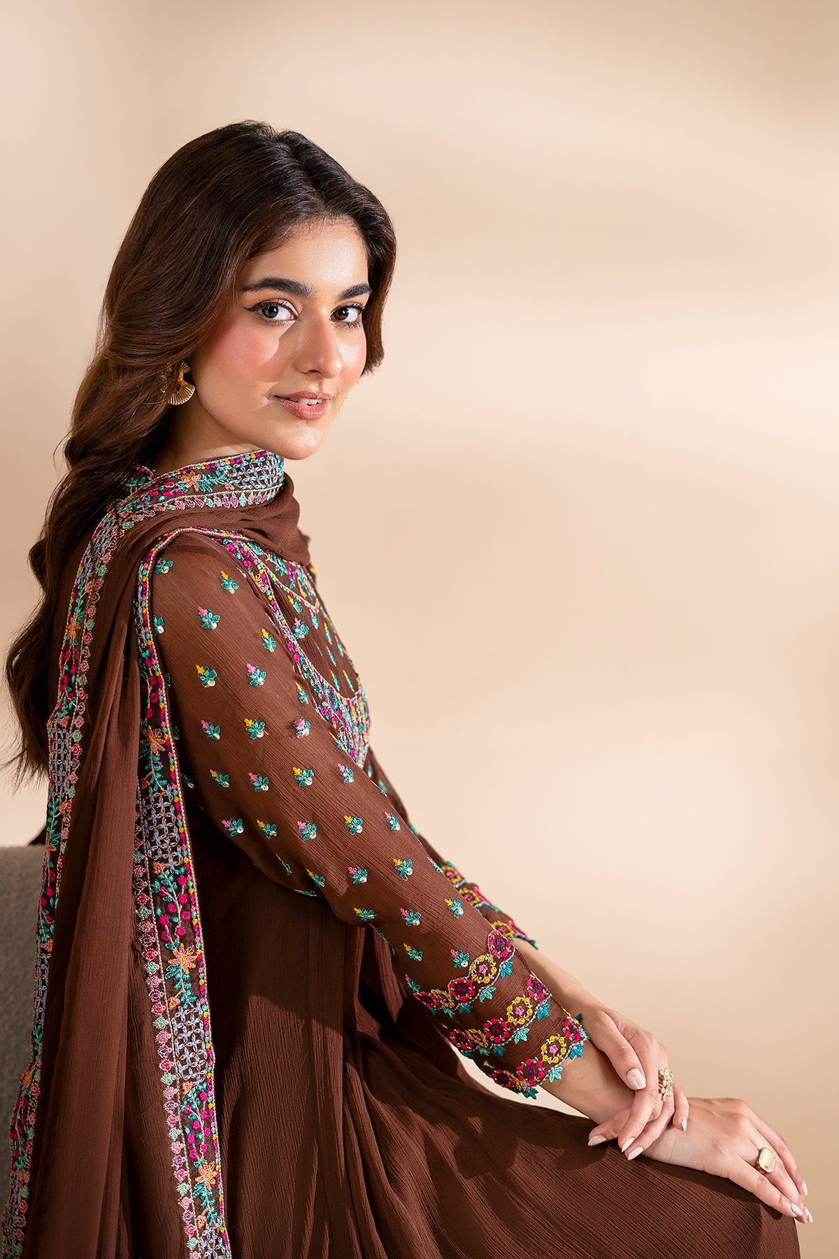 Charizma | Festive Pret | 3-PC Embroidered CMA-6-318 - Formal Dress - available at Maria Faisal in UK and USA.