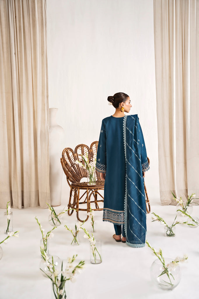Florent | Festive Lawn 24 | FLF - 8 - Designer Dress with Intricate embroidery and embellishments. Shop elegent wedding dress at Maria Faisal.