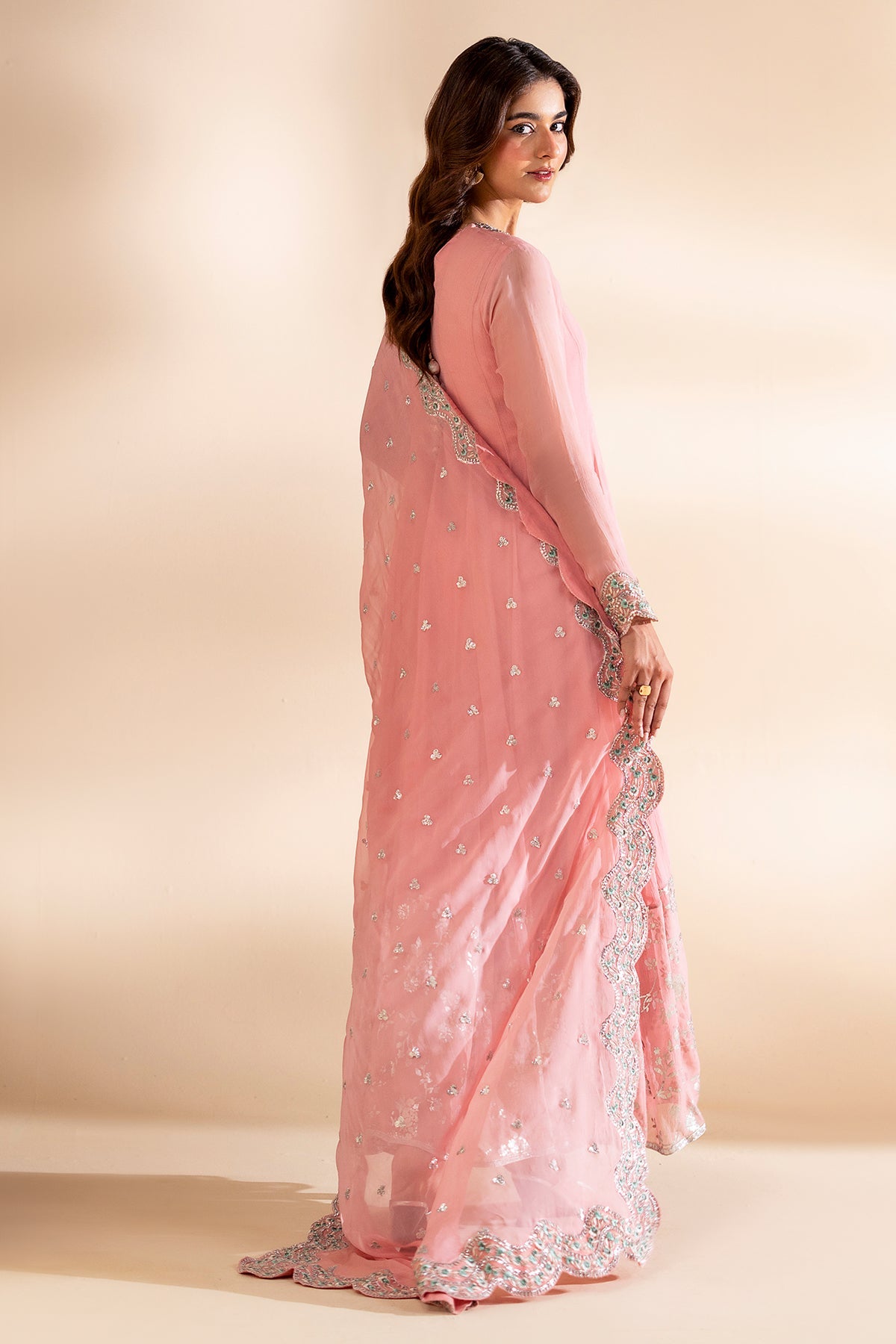 Charizma | Festive Pret | 3-PC Embroidered Chiffon CMA-6-417 - Formal Dress - available at Maria Faisal in UK and USA.