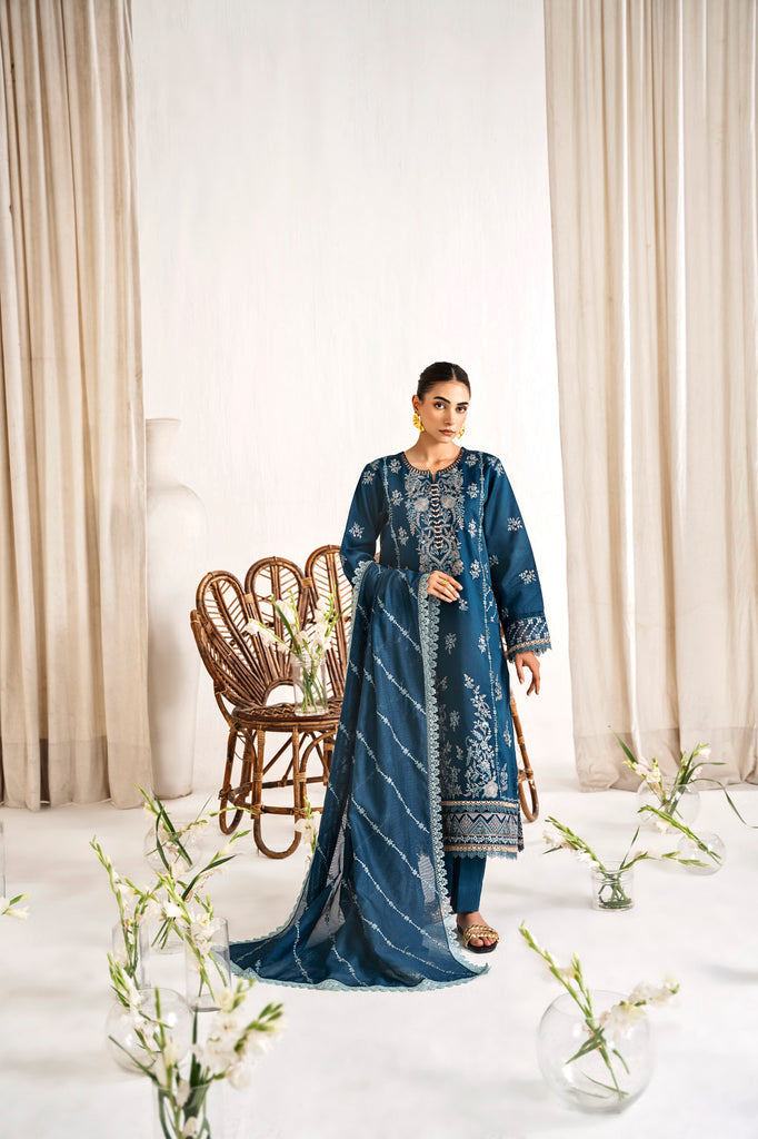 Florent | Festive Lawn 24 | FLF - 8 - Designer Dress with Intricate embroidery and embellishments. Shop elegent wedding dress at Maria Faisal.