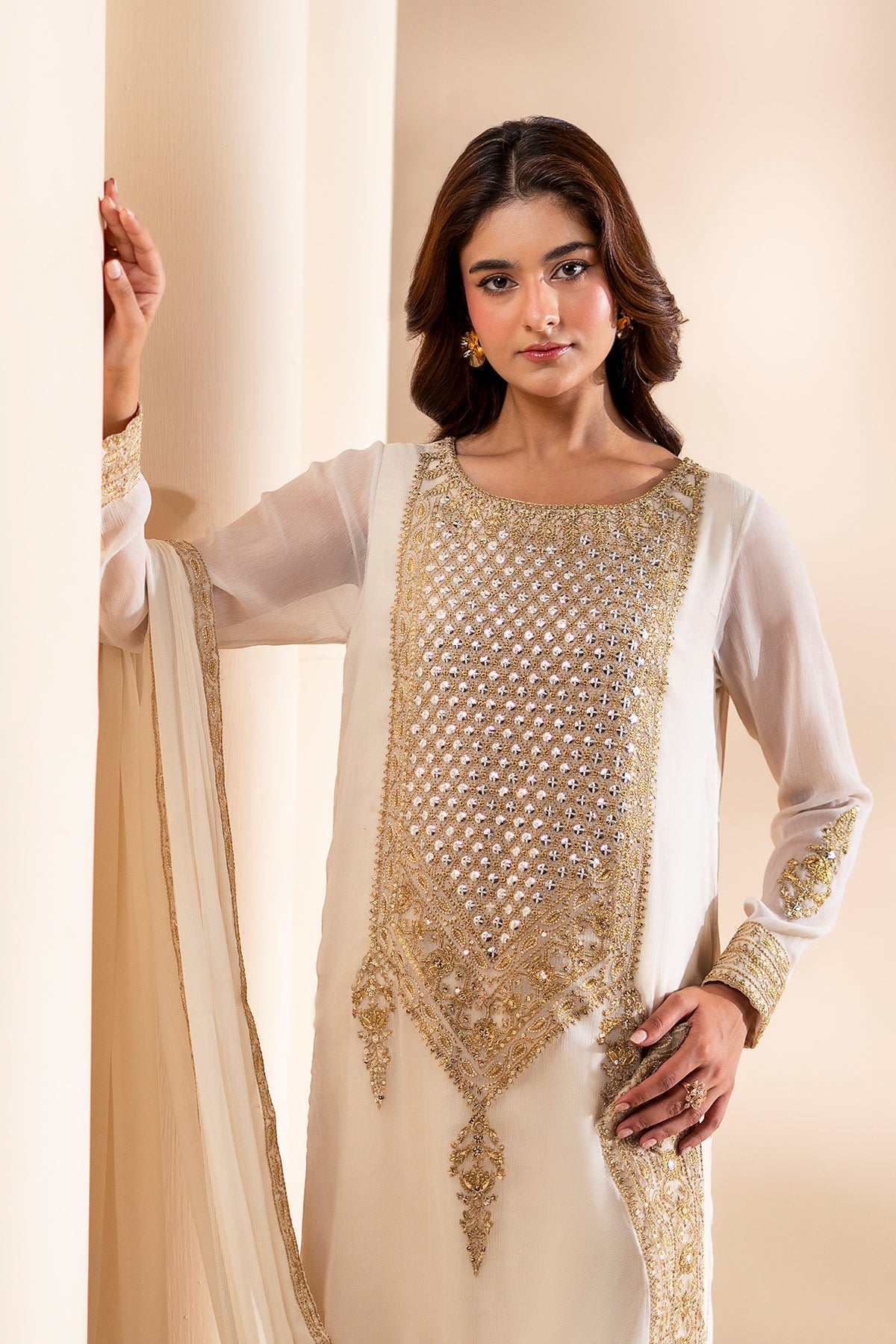 Charizma | Festive Pret | 3-PC Embroidered CMA-6-436 - Formal Dress - available at Maria Faisal in UK and USA.