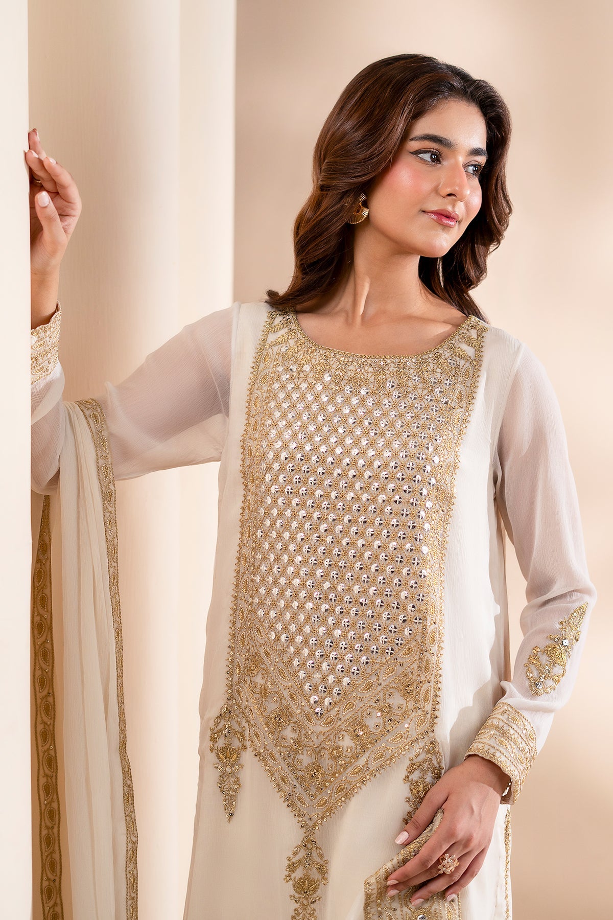 Charizma | Festive Pret | 3-PC Embroidered CMA-6-436 - Formal Dress - available at Maria Faisal in UK and USA.