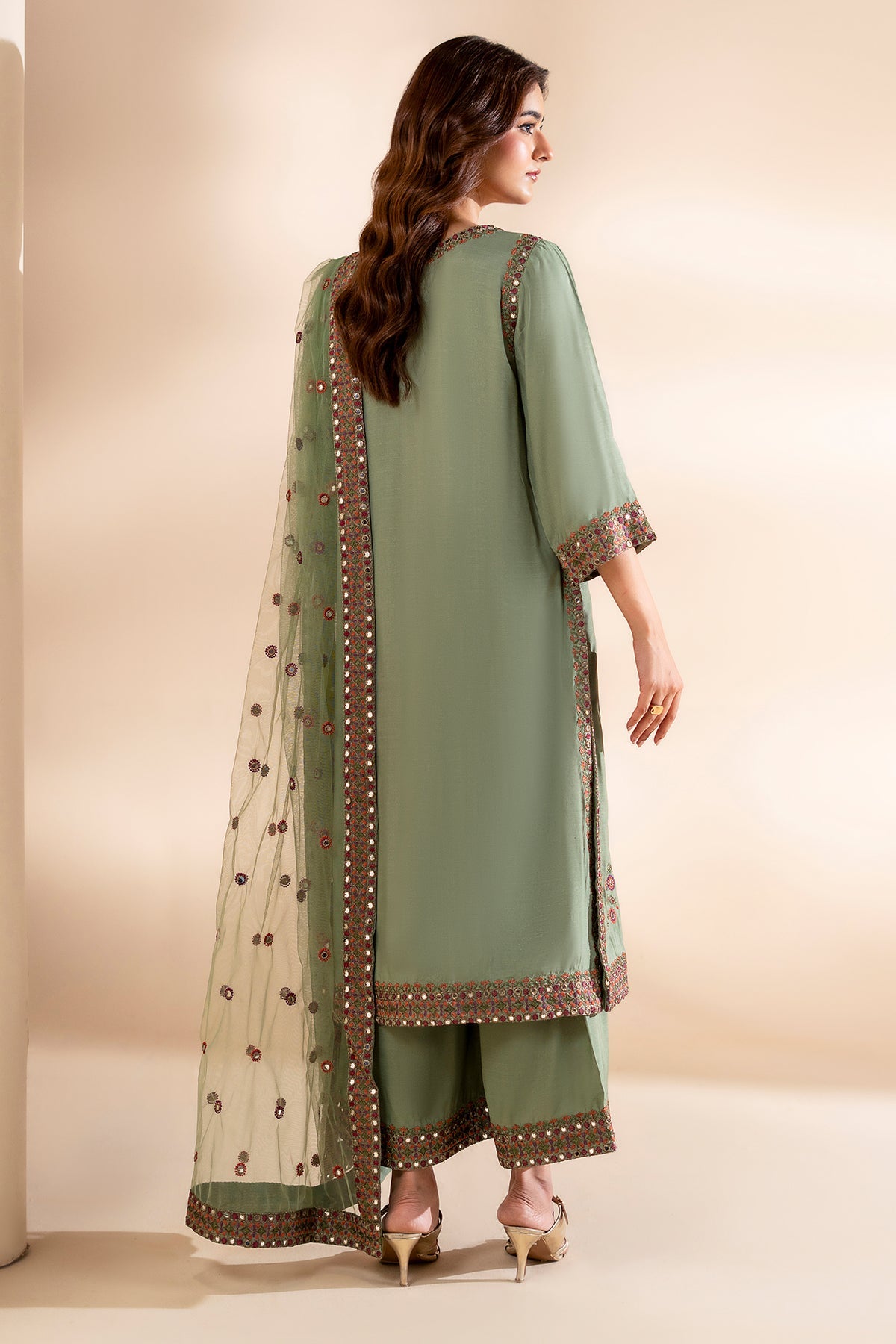 Charizma | Festive Pret | 3-PC Embroidered Silk CMA-6-369 - Formal Dress - available at Maria Faisal in UK and USA.