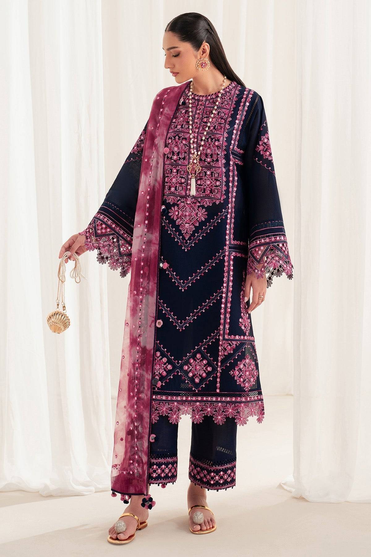 Jazmin | Iris Luxury Lawn 25 | IL'25-D01 by Maria Faisal - Registered Vendor of : Jazmin - type : Ladies Clothes - 100% original wedding dresses