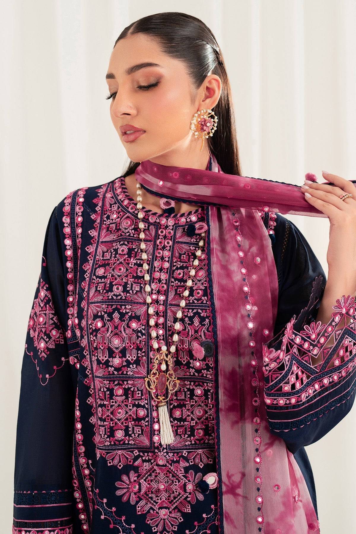 Jazmin | Iris Luxury Lawn 25 | IL'25-D01 by Maria Faisal - Registered Vendor of : Jazmin - type : Ladies Clothes - 100% original wedding dresses