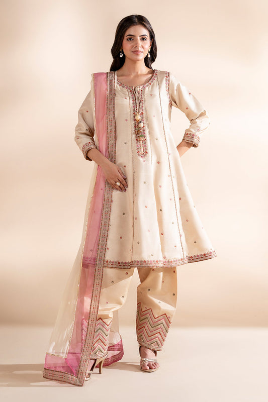 Charizma | Festive Pret | 3-PC Embroidered Silk CMA-6-390 - Formal Dress - available at Maria Faisal in UK and USA.