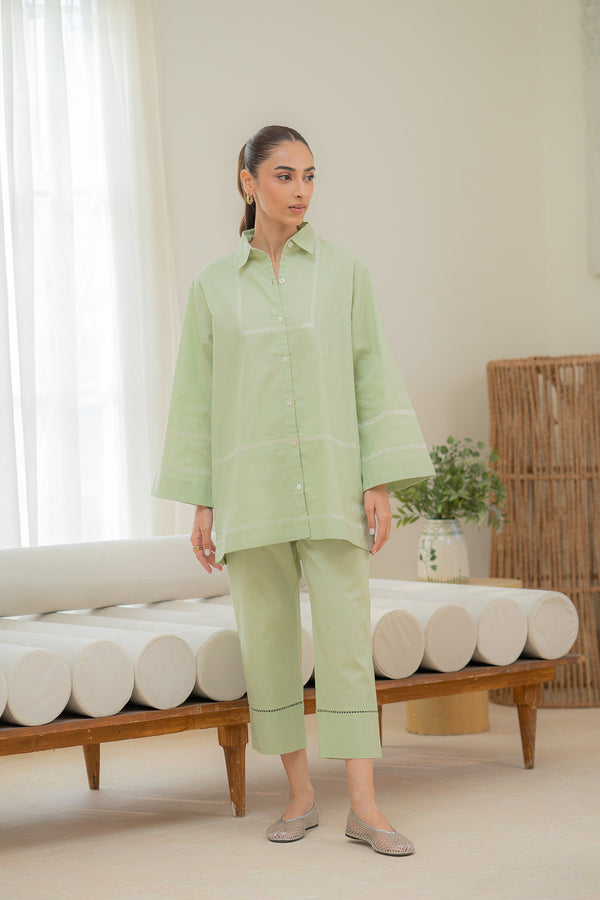 Sahar | Pre Essential Emb Edit | Jade Mist - Ladies Clothes - Maria Faisal