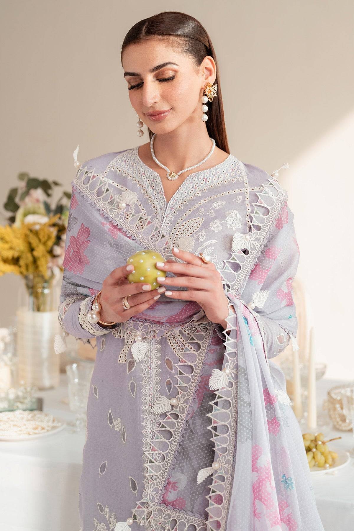 Jazmin | Iris Luxury Lawn 25 | IL'25-D06 by Maria Faisal - Registered Vendor of : Jazmin - type : Ladies Clothes - 100% original wedding dresses