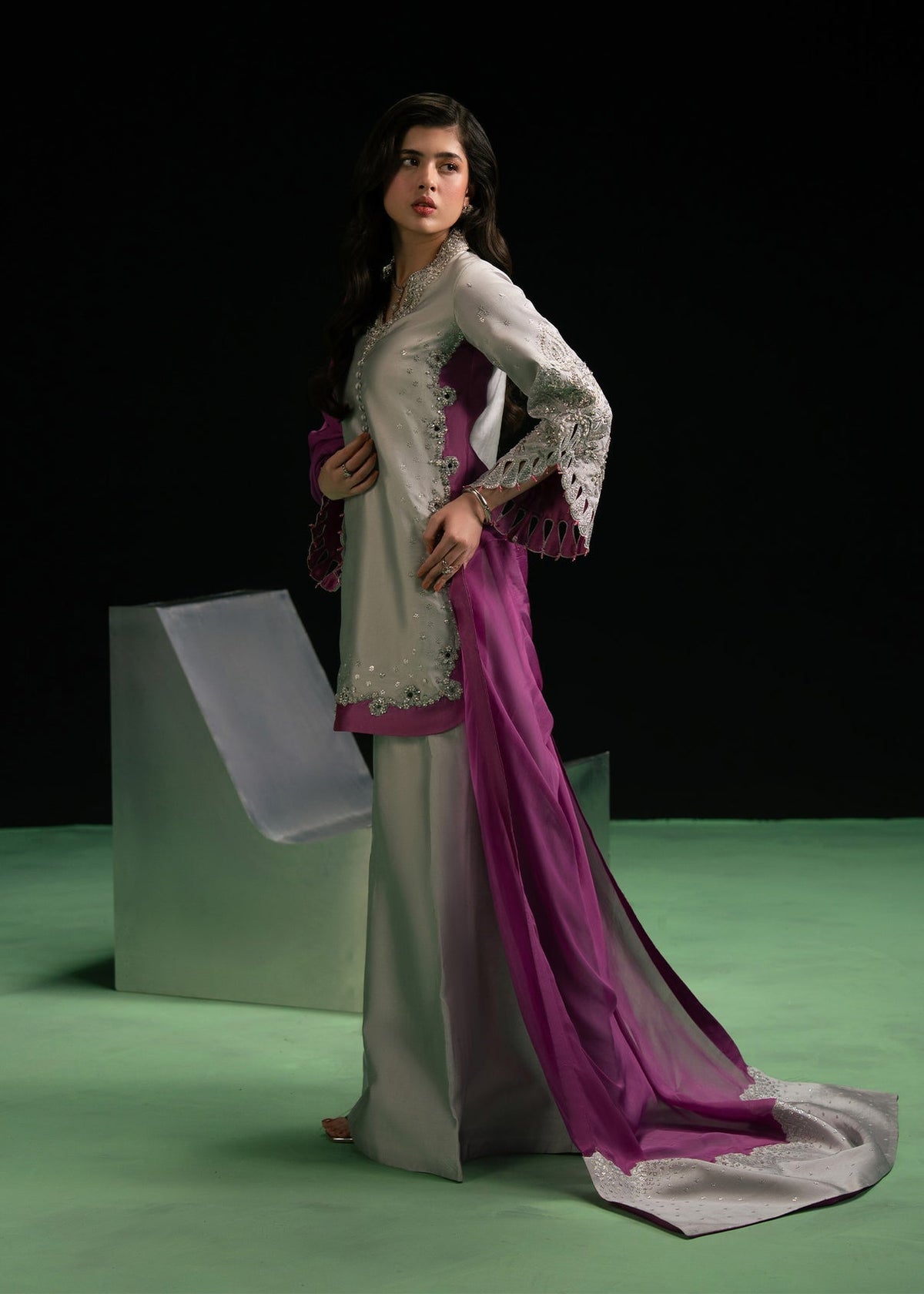 Dastoor | Leia Luxury Pret 26 | Eternity - Formal Dress - available at Maria Faisal in UK and USA.