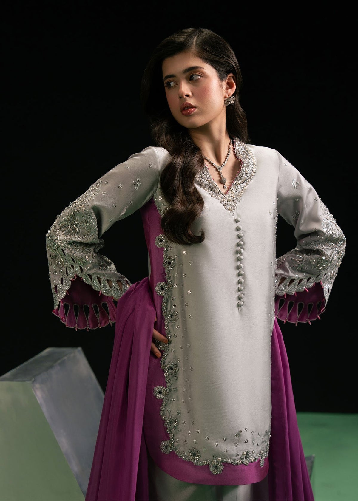 Dastoor | Leia Luxury Pret 26 | Eternity - Formal Dress - available at Maria Faisal in UK and USA.