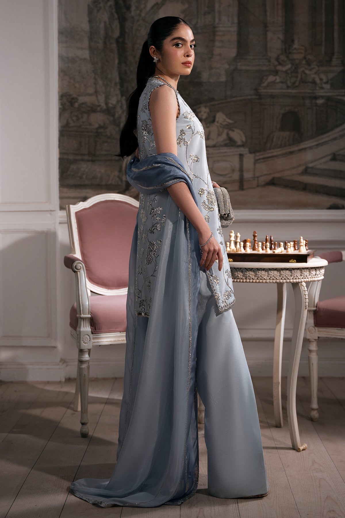 Mina Kashif | Emilie Formals | Zenyre - Formal Dress - available at Maria Faisal in UK and USA.
