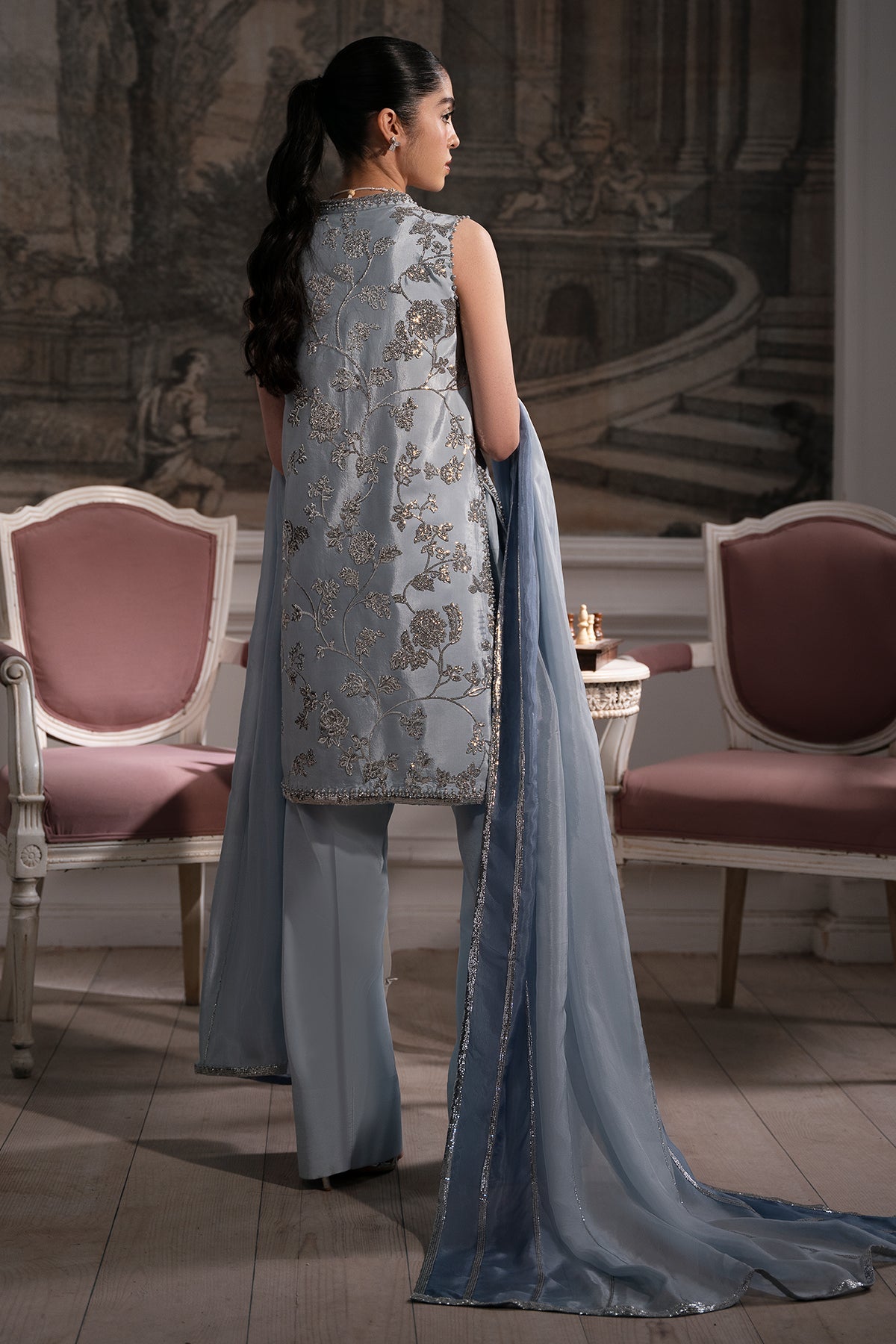 Mina Kashif | Emilie Formals | Zenyre - Formal Dress - available at Maria Faisal in UK and USA.