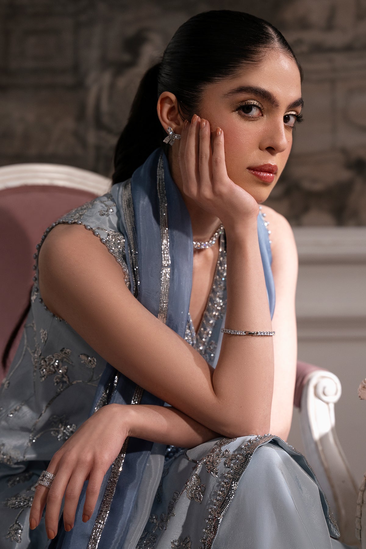 Mina Kashif | Emilie Formals | Zenyre - Formal Dress - available at Maria Faisal in UK and USA.