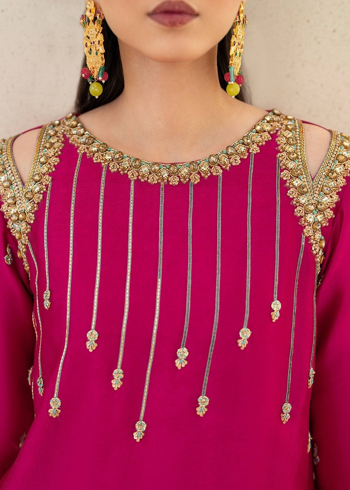 Dastoor | Maahi Luxury Pret 25 | Fuchsia Rose by Maria Faisal - Registered Vendor of : Dastoor - type : Ladies Clothes - 100% original wedding dresses