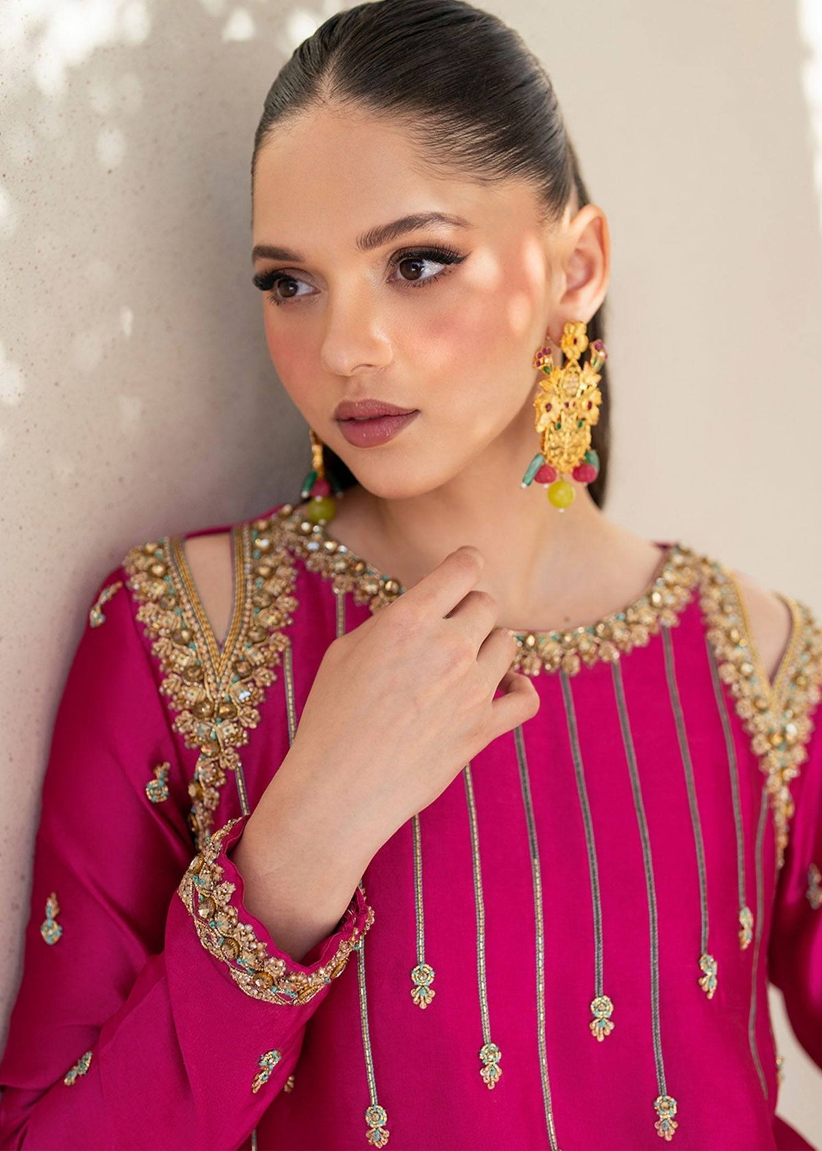 Dastoor | Maahi Luxury Pret 25 | Fuchsia Rose by Maria Faisal - Registered Vendor of : Dastoor - type : Ladies Clothes - 100% original wedding dresses