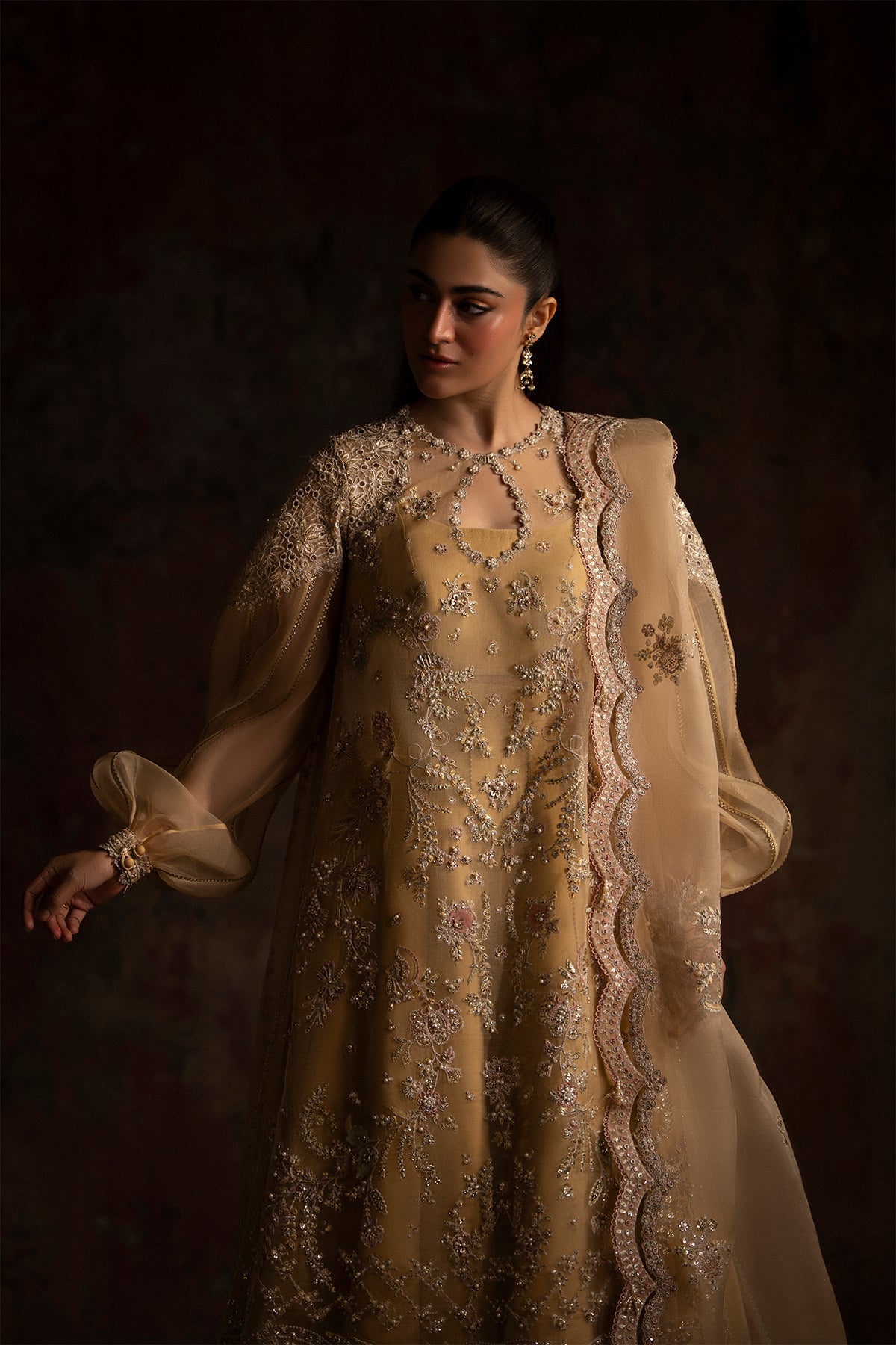 Nyra | Wedding Festive | Sunehri - Dress - available at Maria Faisal in UK and USA.