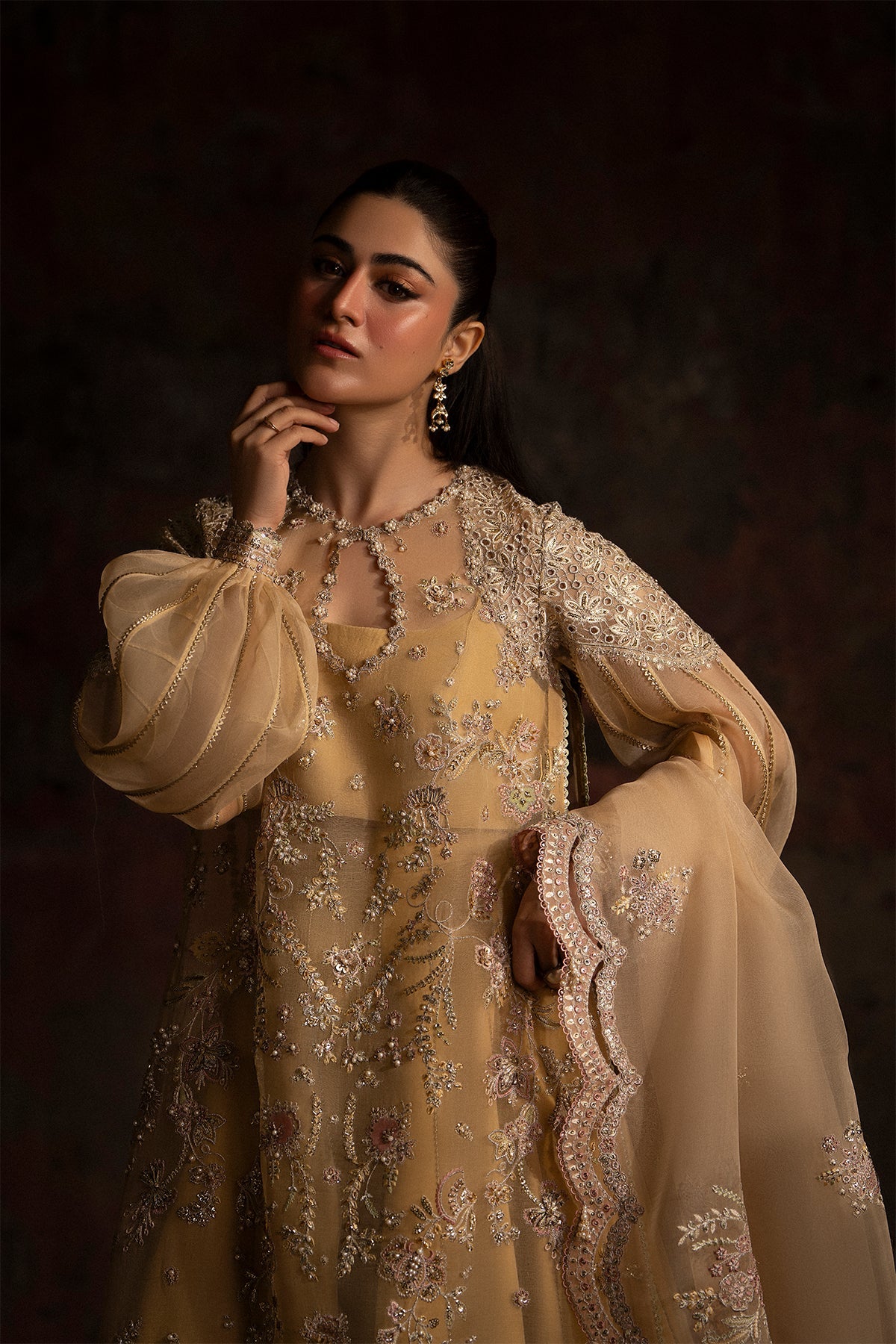 Nyra | Wedding Festive | Sunehri - Dress - available at Maria Faisal in UK and USA.