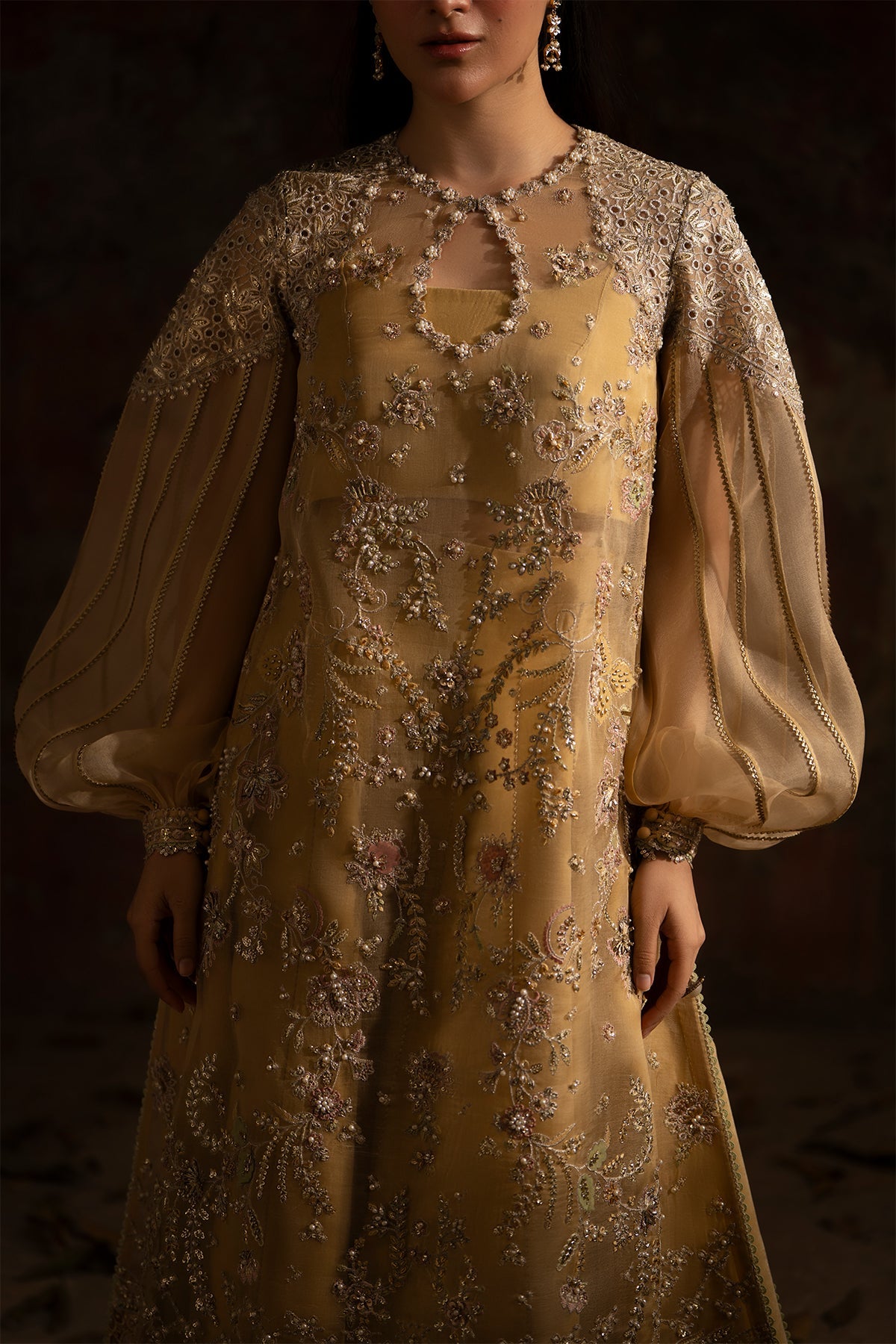 Nyra | Wedding Festive | Sunehri - Dress - available at Maria Faisal in UK and USA.