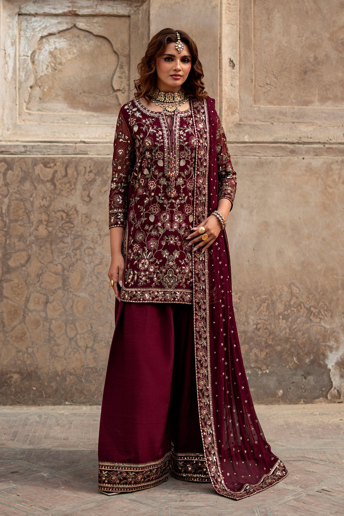 Charizma | Festive Pret  | CMA-6-211 - Dress - available at Maria Faisal in UK and USA.