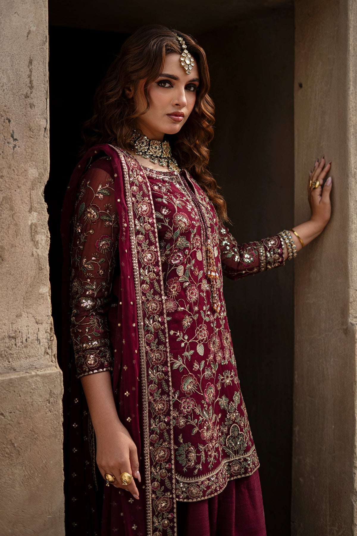 Charizma | Festive Pret  | CMA-6-211 - Dress - available at Maria Faisal in UK and USA.