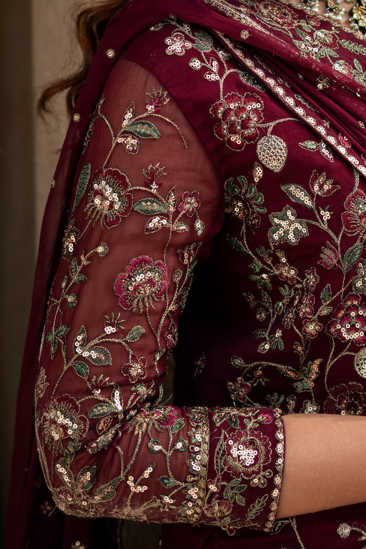 Charizma | Festive Pret  | CMA-6-211 - Dress - available at Maria Faisal in UK and USA.