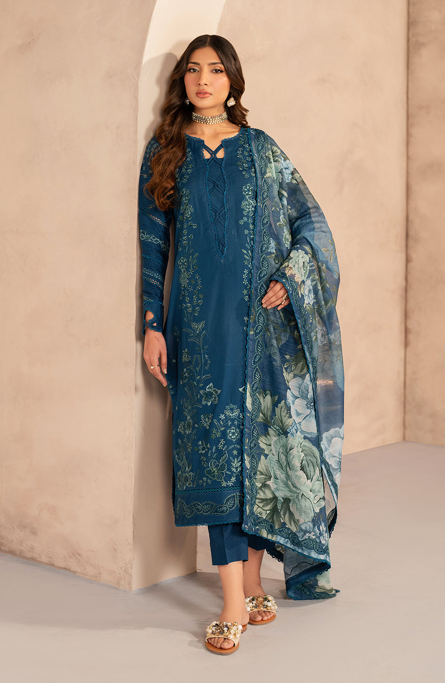 Zarif | Summer Lawn 25 | UNST-LWN-03 MEHMER by Maria Faisal - Registered Vendor of : Zarif - type : Ladies Clothes - 100% original wedding dresses