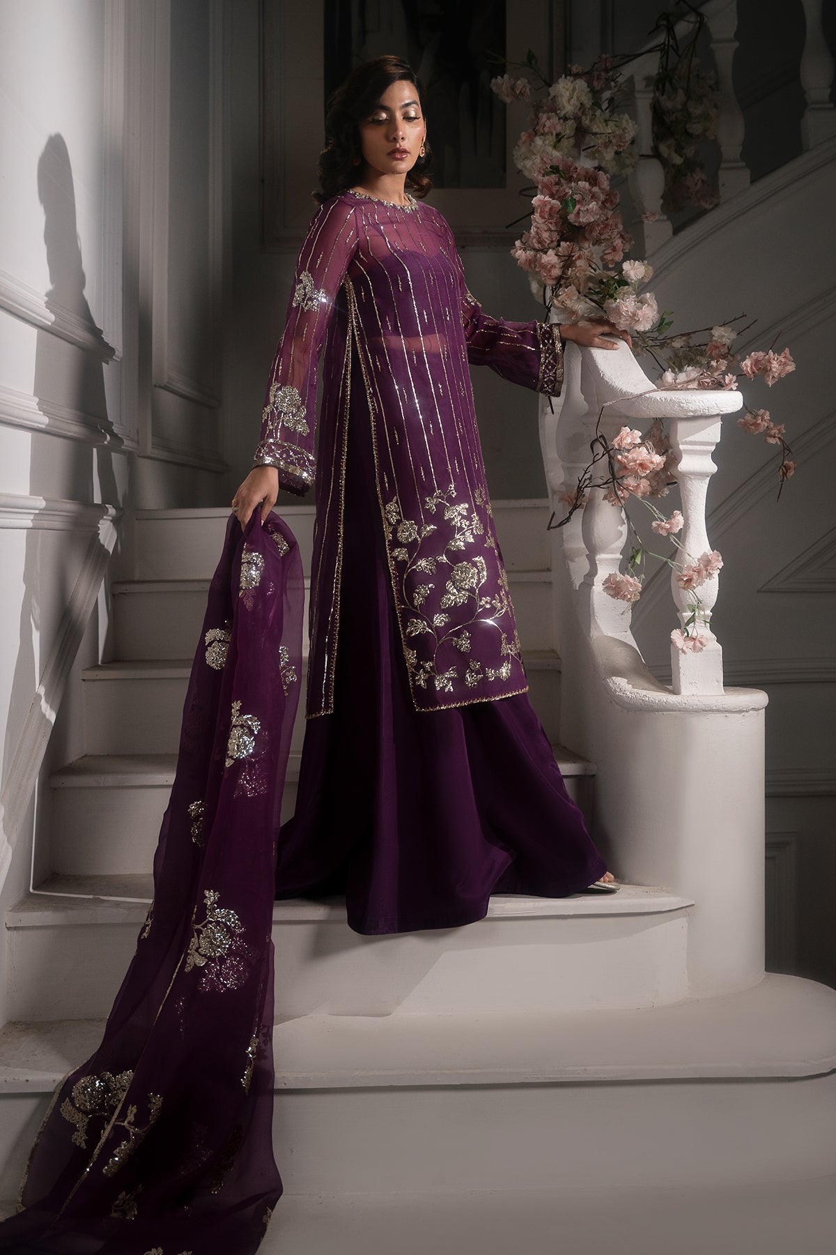Mina Kashif | Emilie Formals | Marie - Formal Dress - available at Maria Faisal in UK and USA.
