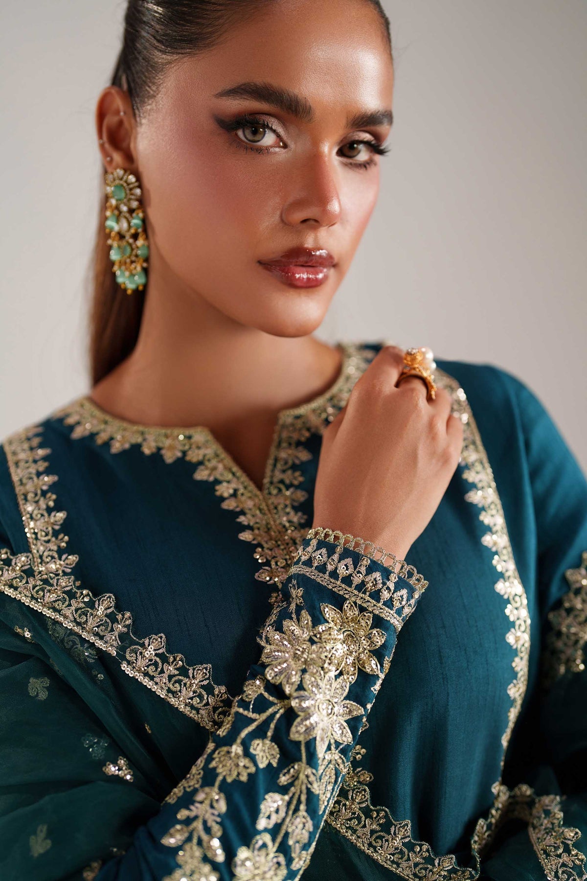 Akbar Aslam | Formal Pret | Naranj - Formal Dress - available at Maria Faisal in UK and USA.