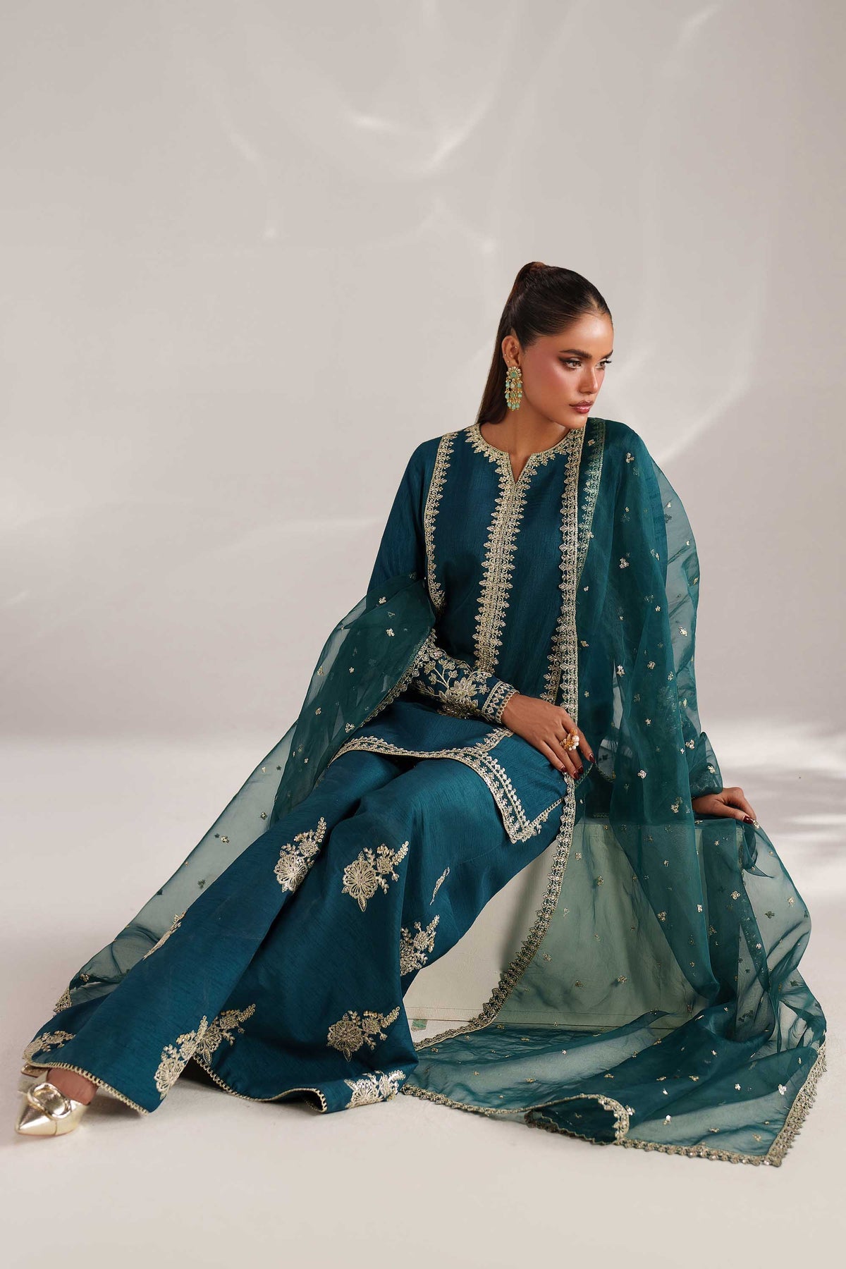 Akbar Aslam | Formal Pret | Naranj - Formal Dress - available at Maria Faisal in UK and USA.